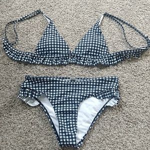 checkered bikini set